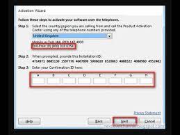 how to activate ms office by phone with