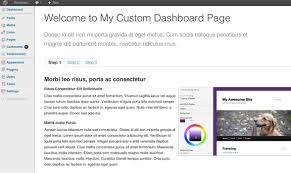 wordpress custom dashboard page