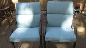 Two Patio Furniture Chair Cushions