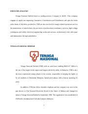 Report Tnb Docx Industry Analysis Tenaga Nasional Berhad