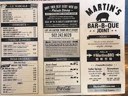 martin s bbq menu save 53