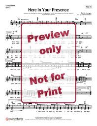 Here In Your Presence Lead Sheet Sat Praise Charts