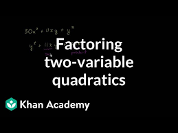 Factoring Quadratics With Two Variables