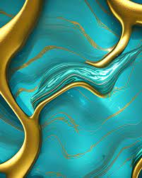 Teal And Gold Wallpaper