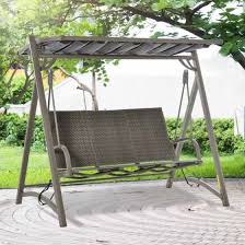 Outsunny Rattan Garden Swing Chair