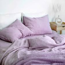 Linen Bedding Set In Lavender 3 Piece