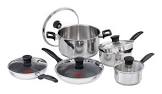 Stainless Steel Cookset, 10-pc T-fal
