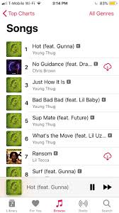 Hot Is Officially The 1 Song On U S Apple Reddit