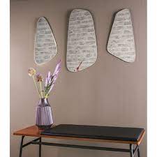 silver out of balance mirror set of 3