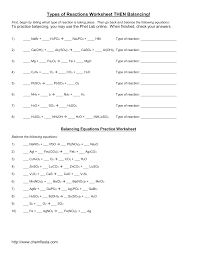 The problem with balancing equations: Balancing Equations Practice Worksheet
