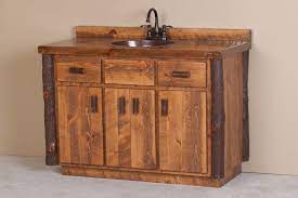 sawtooth hickory bathroom vanity with