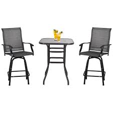 Maybe you would like to learn more about one of these? Outsunny Garden Table Set 3 Piece Black Bar Height Patio Dining Set With Black Bar Height 84b 468gy Rona