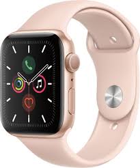 You can still preorder online or within supported apps, though shipping time has slipped to a few weeks in some cases. Apple Watch Series 5 Gps 44mm Gold Aluminum Case With Pink Sand Sport Band Gold Aluminum Mwve2ll A Best Buy