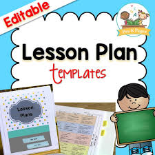 editable lesson plan templates for