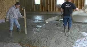 a concrete floor for an existing garage