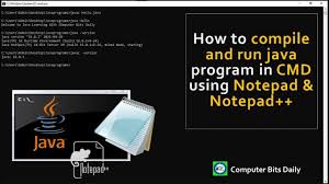 run java program in cmd using notepad