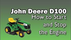 Transforming your yard is a breeze on our riding lawn tractors. John Deere D100 Series Lawn Tractor How To Start And Stop The Engine