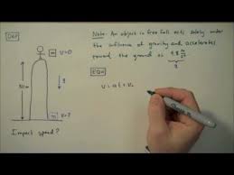how to solve a free fall problem