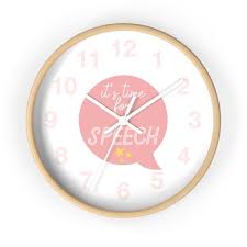 Time For Sch Wall Clock Pink