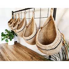 Jute Hanging Wall Baskets