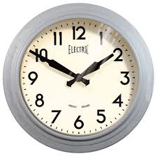 newgate 50s electric wall clock chrome
