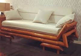 artkeval brown modern bamboo sofa for home