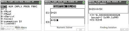 ti 84 plus ce how to solve equations