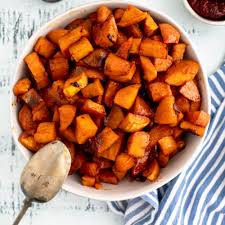 maple chipotle sweet potatoes meg s