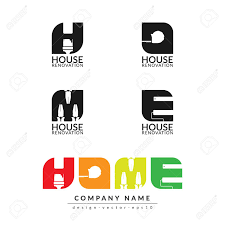 Creative Home Renovation Concept Logo Design Template Isolated