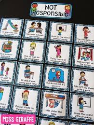 Classroom Rules Pocket Chart Centers Over 120 School Situation Cards