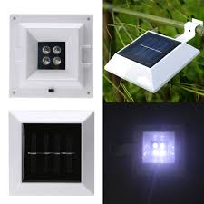2019 4 Led Outdoor Square Solar Lamp Automatic Light Control Fence Garden Security Light Energy Saving Led Solar Wall Lamp White From Jinyucao 35 2