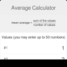 average calculator simple mean calculation