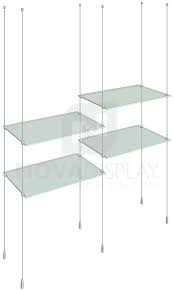 Cable Suspended Glass Shelving Kit With