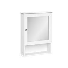 Wall Cabinet With Mirror And Open Shelf