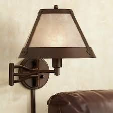 rustic mission swing arm wall lamp
