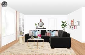 transitional living room interior