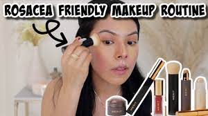 rosacea friendly makeup routine using