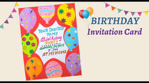 diy birthday invitation card