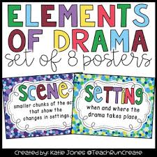 Elements Of Drama Poster Worksheets Teachers Pay Teachers
