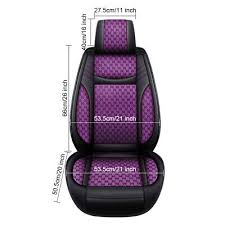 Car Pu Leather Flax 5 Seat Seat Covers