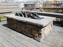 Serena vienna rectangular 6 seat fire pit set in stock. 61 X 31 Rectangle Custom Stone Gas Fire Pit Colorado Hearth And Home