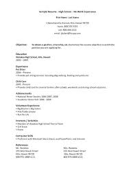 Sample Resume For Students With No Experience