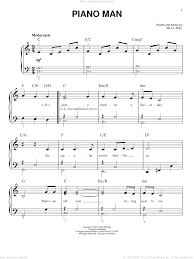 piano man beginner sheet for