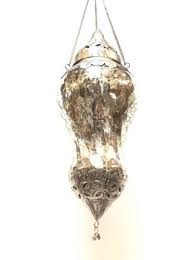hanging mercury glass oriental lantern