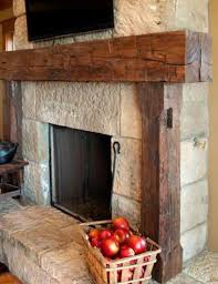 wood beam fireplace mantel shelf