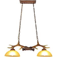 2 lamps antler chandelier rustic