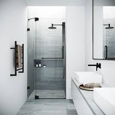 pivot frameless shower door in