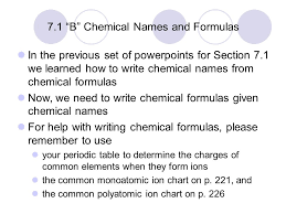 Chapter 7 Chemical Formulas And Chemical Compounds Section 1