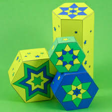 make a hexagon box with patterns