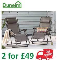 Whilst all zero gravity chairs are designed with comfort in mind, some are more comfortable than others and come with extras. Dunelm Sun Loungers Zero Gravity Chairs 2 For 49 Free Delivery Latestdeals Co Uk